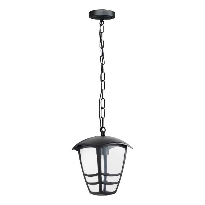 Suspension chaîne d'extérieur TEVIO 1xE27/60W/230V IP54 noir