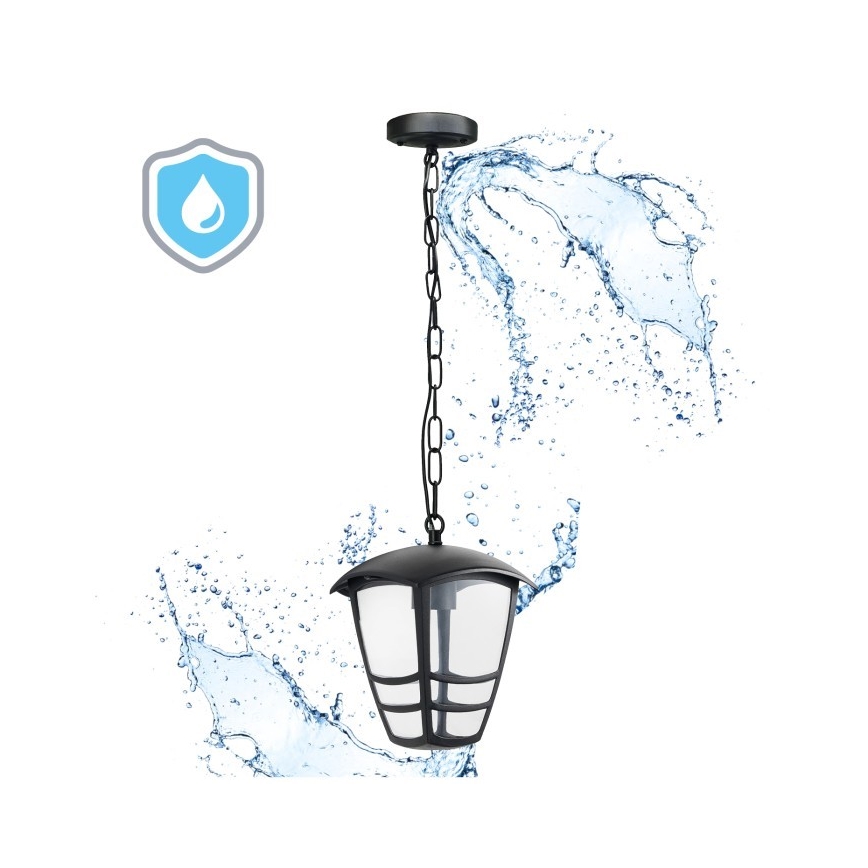 Suspension chaîne d'extérieur TEVIO 1xE27/60W/230V IP54 noir