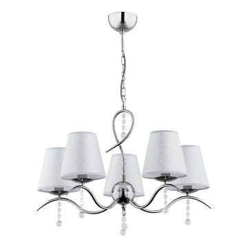 Suspension chaîne DIVA 5xE14/10W/230V chrome brillant