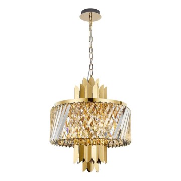 Suspension chaîne MARGOT 6xE14/40W/230V d. 43 cm doré