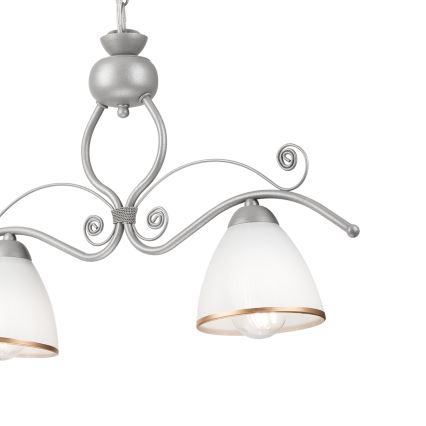 Suspension chaîne RETRO 2xE27/60W/230V argent