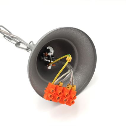 Suspension chaîne RETRO 2xE27/60W/230V argent