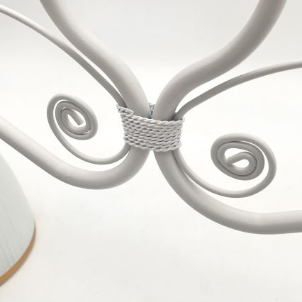 Suspension chaîne RETRO 2xE27/60W/230V blanc mat