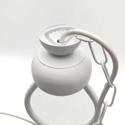 Suspension chaîne RETRO 2xE27/60W/230V blanc mat