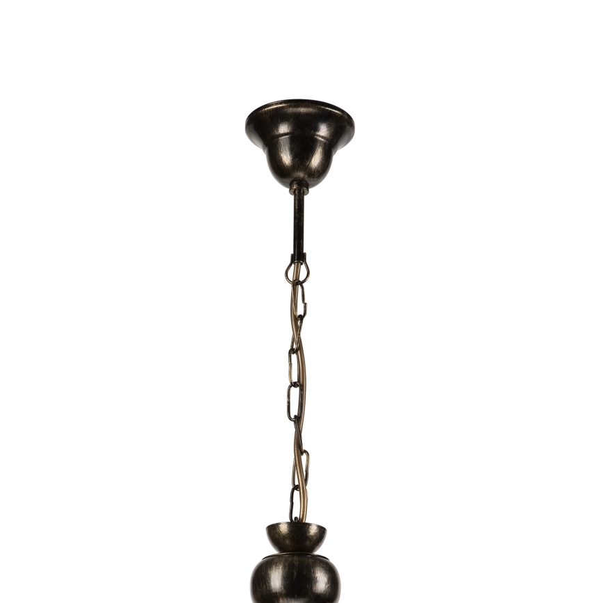 Suspension chaîne RETRO 2xE27/60W/230V bronze/patine