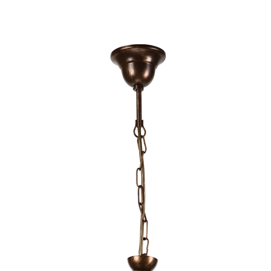 Suspension chaîne RETRO 2xE27/60W/230V cuivre/patine