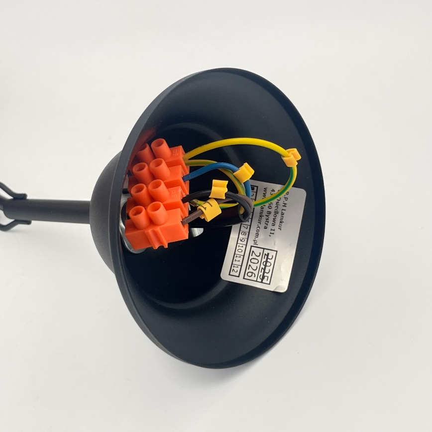 Suspension chaîne RETRO 2xE27/60W/230V mat noir