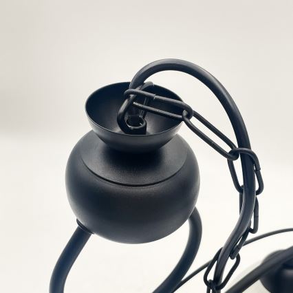 Suspension chaîne RETRO 2xE27/60W/230V mat noir