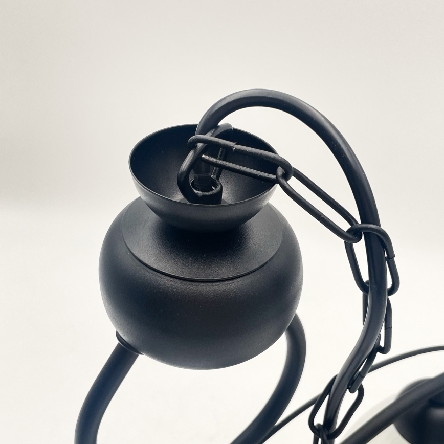 Suspension chaîne RETRO 2xE27/60W/230V mat noir