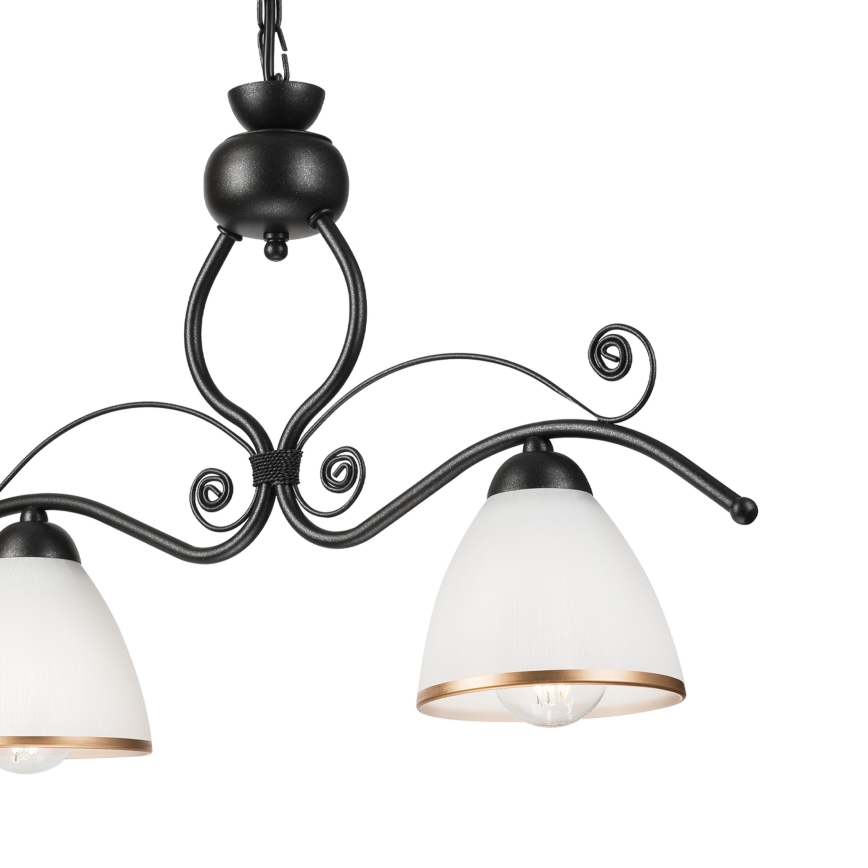 Suspension chaîne RETRO 2xE27/60W/230V noir