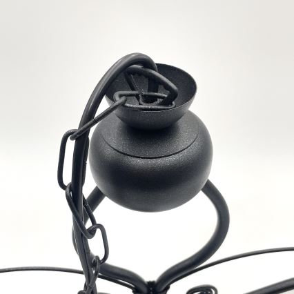 Suspension chaîne RETRO 2xE27/60W/230V noir