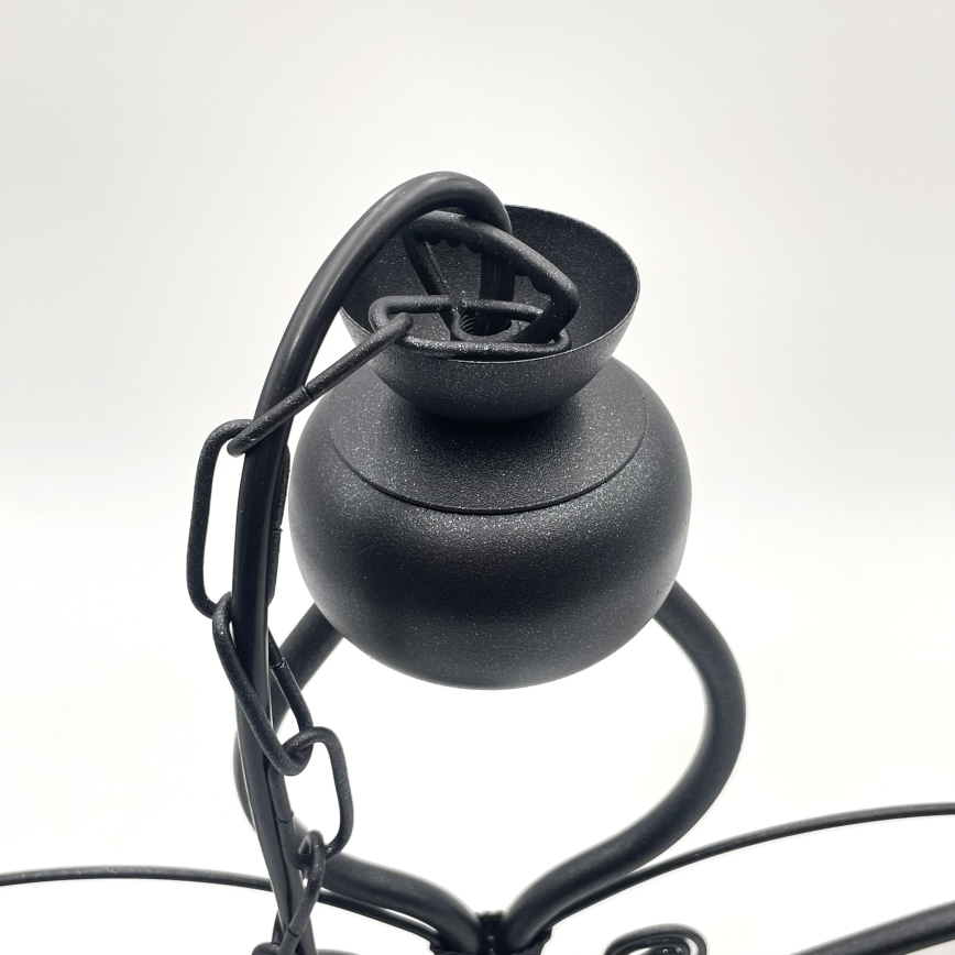 Suspension chaîne RETRO 2xE27/60W/230V noir