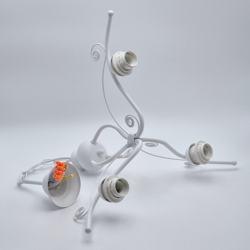 Suspension chaîne RETRO II 3xE27/60W/230V blanc