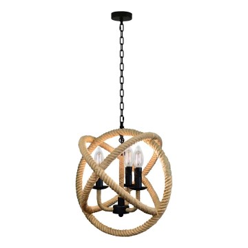 Suspension chaîne ROPE GLOBO 3xE14/10W/230V