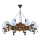 Suspension chaîne TIMONA 8xE14/40W/230V hêtre
