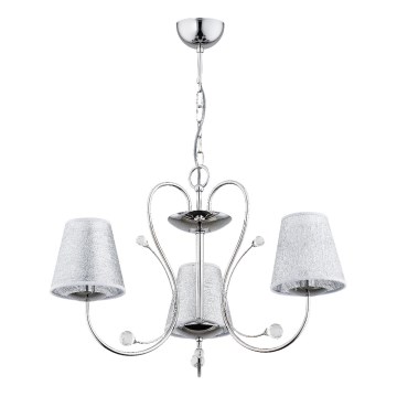 Suspension chaîne UNITY 3xE27/15W/230V chrome brillant
