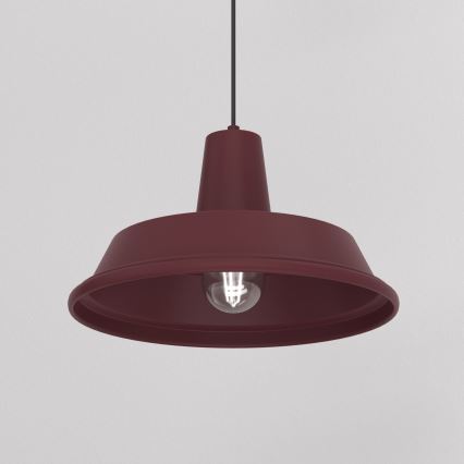 Suspension CLASS sur câble 1xE27/15W/230V bordeaux
