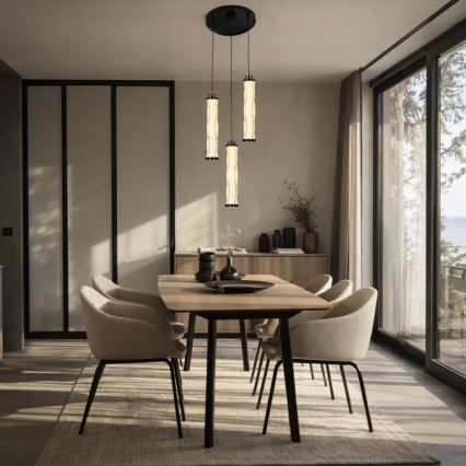 Suspension CORTE sur câble LED/25W/230V, noire