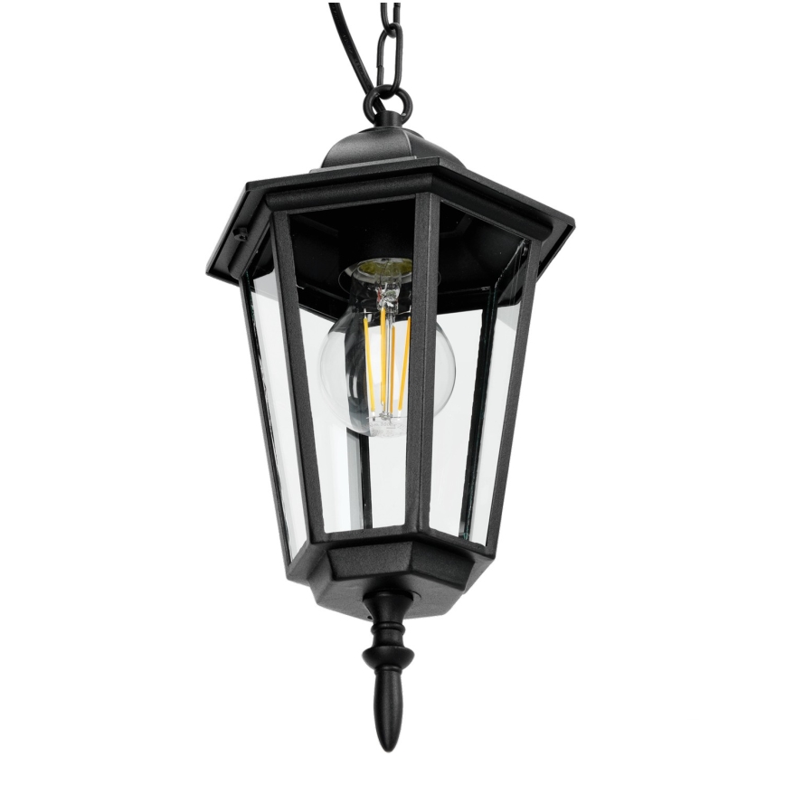 Suspension d'extérieur avec chaîne 1xE27/60W/230V noir