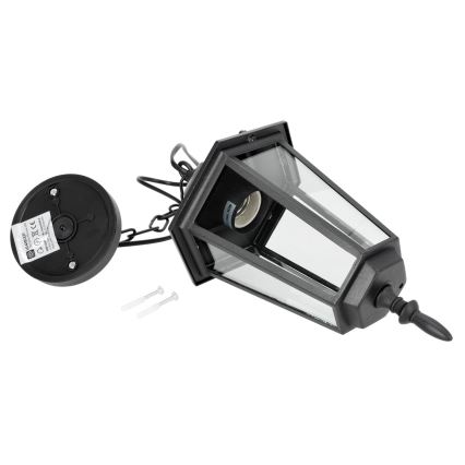 Suspension d'extérieur avec chaîne 1xE27/60W/230V noir