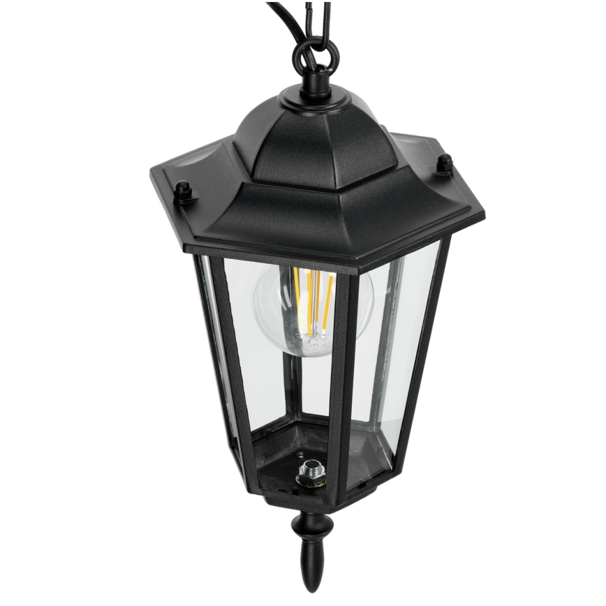 Suspension d'extérieur avec chaîne 1xE27/60W/230V noir