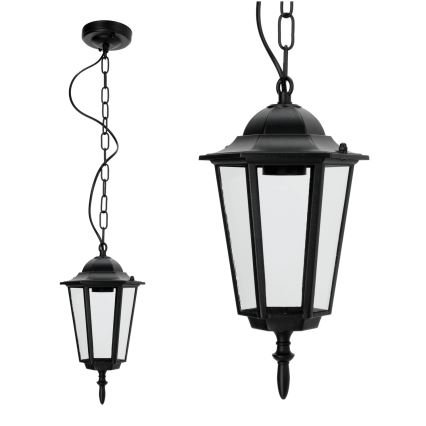 Suspension d'extérieur avec chaîne 1xE27/60W/230V noir