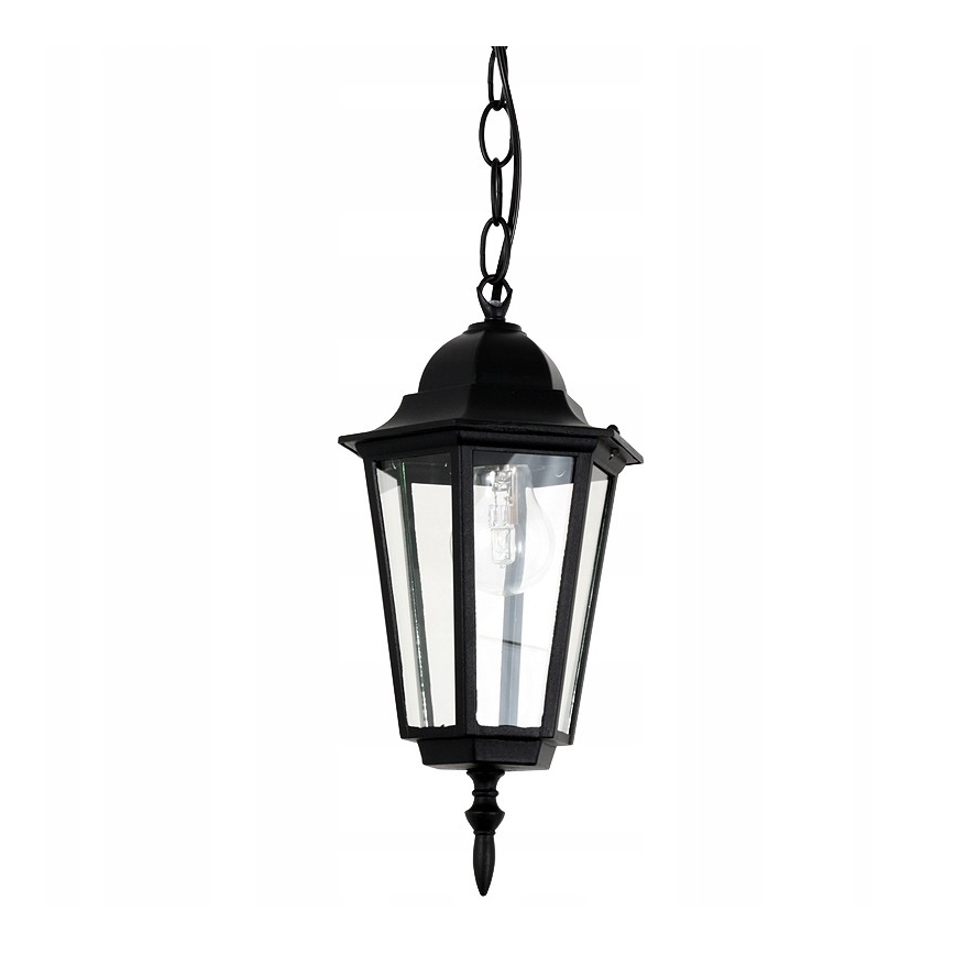 Suspension d'extérieur avec chaîne 1xE27/60W/230V noir