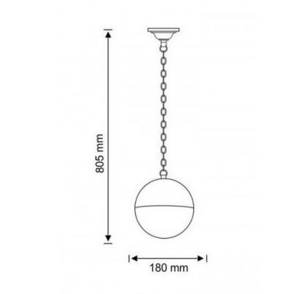 Suspension d'extérieur ULSA 1xE27/12W/230V IP44