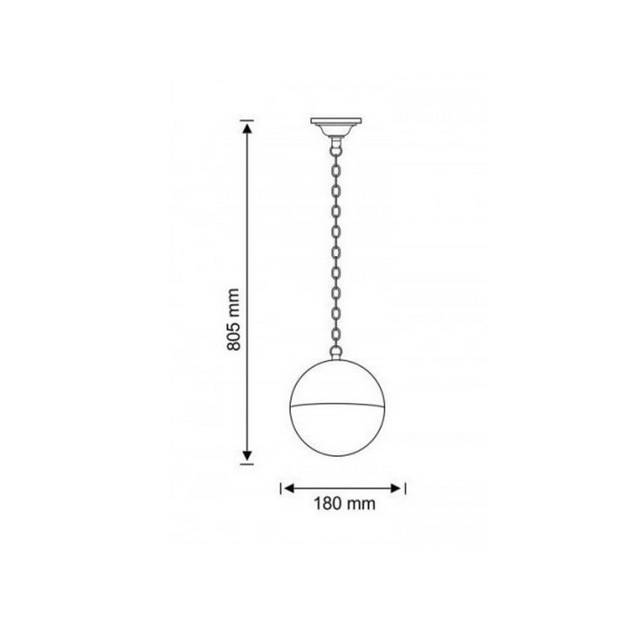 Suspension d'extérieur ULSA 1xE27/12W/230V IP44