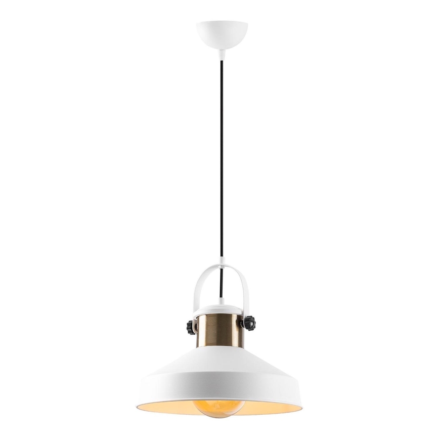 Suspension DODO sur câble 1xE27/40W/230V blanc/bronze