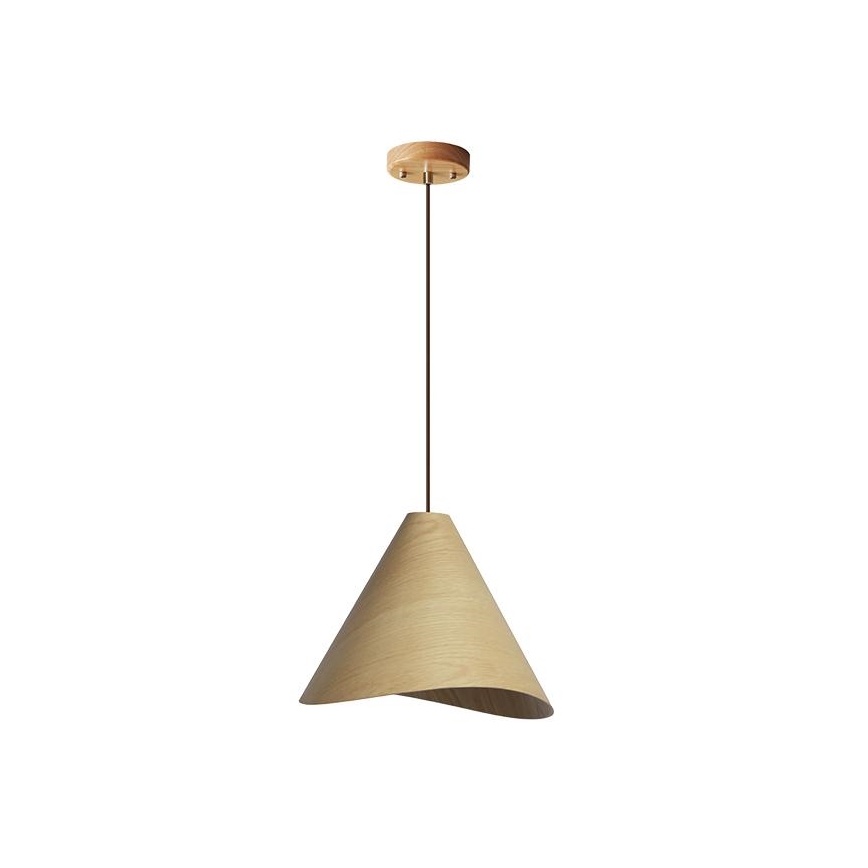 Suspension en bois sur câble 1xE27/60W/230V Ø 33 cm massif/chêne/hévéa