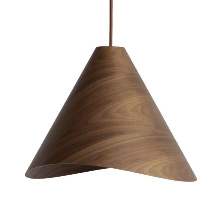Suspension en bois sur cordon 1xE27/60W/230V pr. 45 cm bois massif/noyer/hévéa