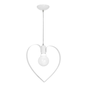 Suspension enfant LOVE 1xE27/60W/230V blanc