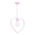 Suspension enfant LOVE 1xE27/60W/230V rose clair