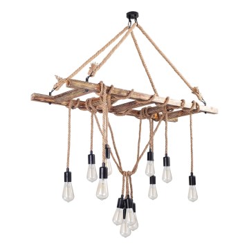 Suspension EREBOS 12xE27/40W/230V brun