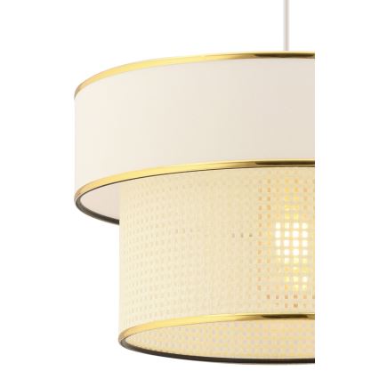 Suspension ERO sur câble 1xE27/60W/230V crème/doré