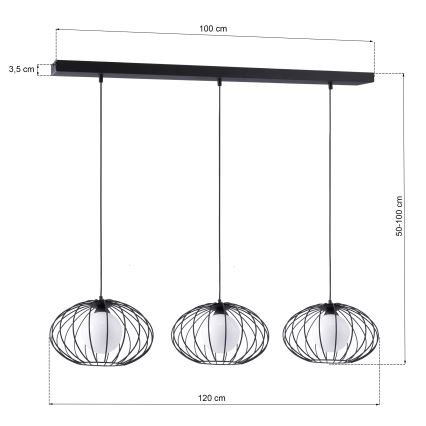 Suspension fil KRONOS 3xE14/40W/230V