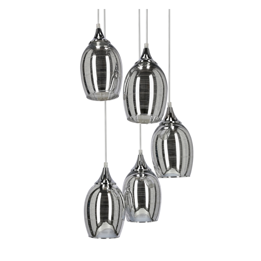 Suspension fil MARINA 5xE27/60W/230V
