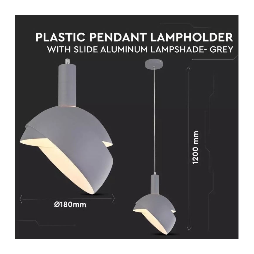 Suspension filaire 1xE14/60W/230V grise