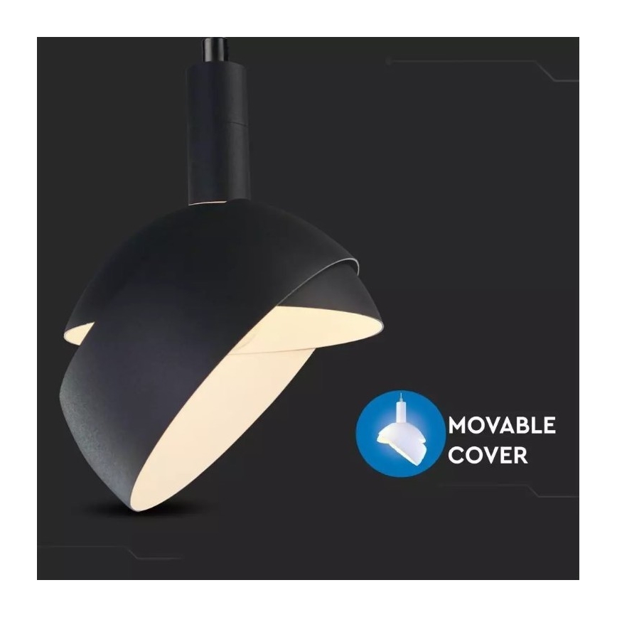 Suspension filaire 1xE14/60W/230V noire