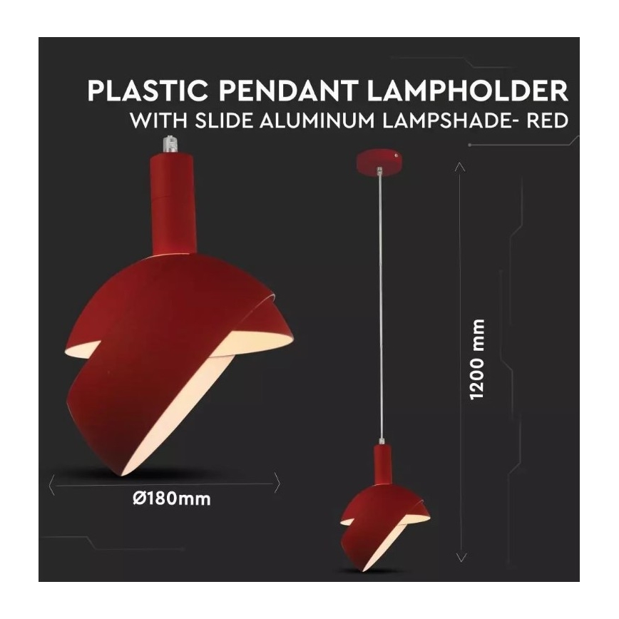 Suspension filaire 1xE14/60W/230V rouge