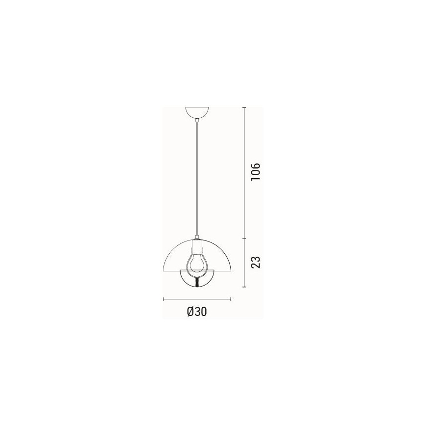 Suspension filaire 1xE27/15W/230V rouge