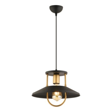 Suspension filaire 1xE27/40W/230V noir/doré