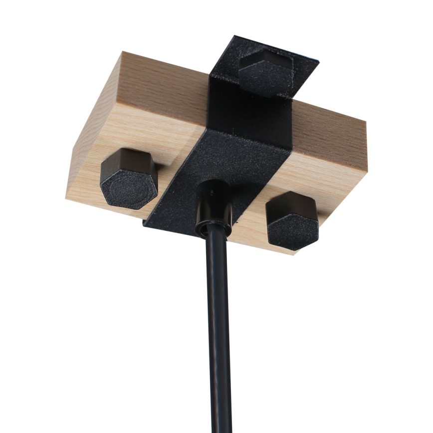 Suspension filaire 1xE27/40W/230V hêtre/noir