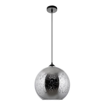 Suspension filaire 1xE27/60W/230V d. 30 cm noir