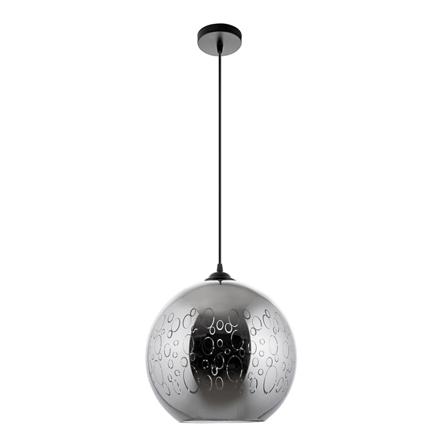 Suspension filaire 1xE27/60W/230V d. 30 cm noir