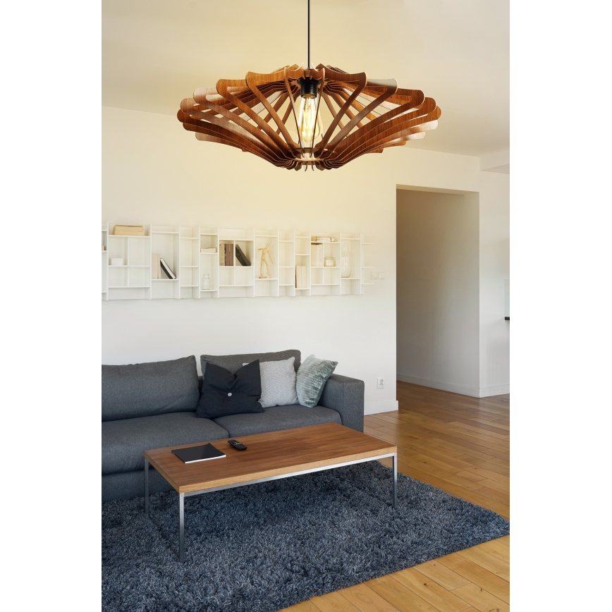 Suspension filaire 1xE27/60W/230V marron d. 47 cm