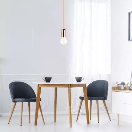 Suspension filaire 1xE27/60W/230V or rose