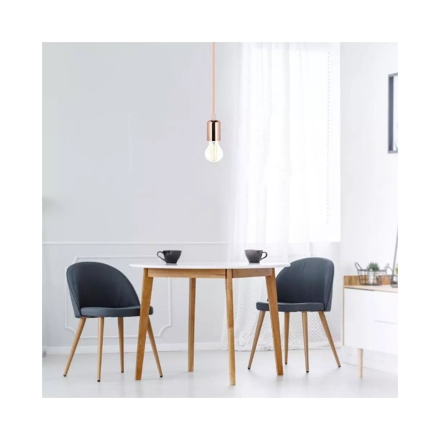 Suspension filaire 1xE27/60W/230V or rose