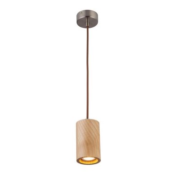 Suspension filaire 1xGU10/10W/230V frêne/bois massif marron